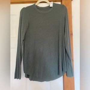 Aerie Real Soft Long Sleeve Tee size Large dark sage New with tags